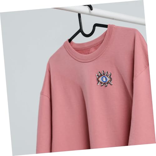 Holibanna Handgenähter Strass Perlen Applikations Aufnäher mit Augenmotiv Dekorativer Stoffpatch zum Aufnähen Kleidung Taschen Schuhe DIY Bastelzubehör Langlebig und Hautfreundlich von Holibanna