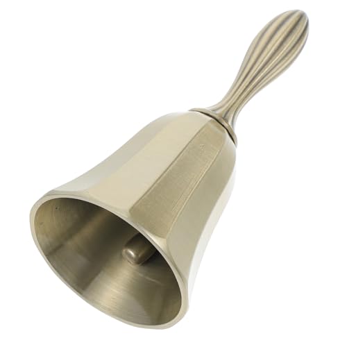 Holibanna Handglocke aus Metall Lautstarker Serviceläutebell für Restaurant Bar Klassenzimmer und Robuste Konstruktion Stilvolles Design Vielseitig Einsetzbar für Verschiedene Anlässe von Holibanna