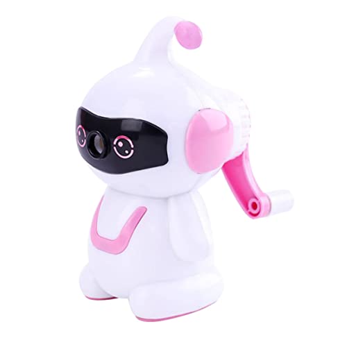 Holibanna Handkurbel Bleistiftspitzer im Roboterdesign Kreatives Schulmaterial für Bürobedarf und Schule aus Langlebigem und Kompakte von Holibanna