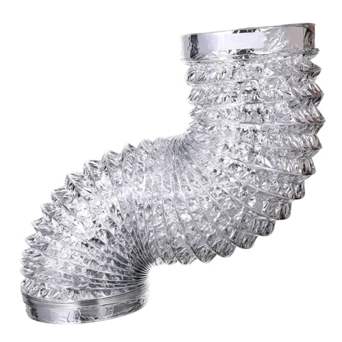 Holibanna Hochtemperatur Aluminiumfolie Luftkanalschlauch Belüftungssystem Flexibler Aluminiumfolienkanal Luftzufuhrkanal Flexibler Luftkanal Dunstabzugshaubenkanal Entlüftungskanal von Holibanna
