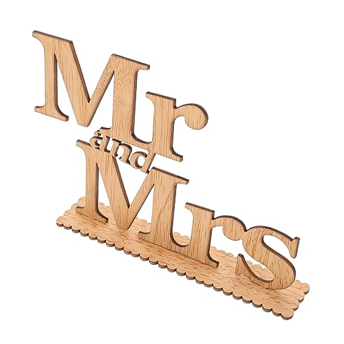 Holibanna Holz Dekoration Mr Mrs Ornament Perfektes Valentinstagsgeschenk Hochzeitsdeko Für Romantische Anlässe Für Gartendekoration von Holibanna
