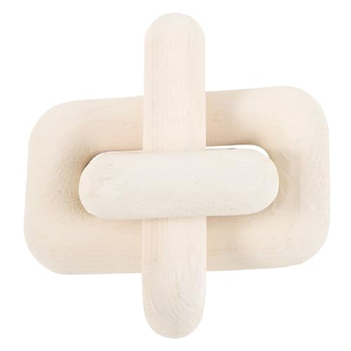 Holibanna Holzkette Dreifachring Dekoration Holz Handgefertigt Langlebig Glatte Oberfläche Kompakt als Couchtisch und Wohnzimmerdekor für Familie und von Holibanna