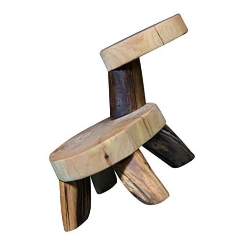Holibanna Holzornament mit Doppellagiger Holzbasis Kreative Holzschnitzerei Langlebige Wohn und Bürodekoration Handgefertigte Holzfigur Einzigartiges Wohnaccessoire von Holibanna