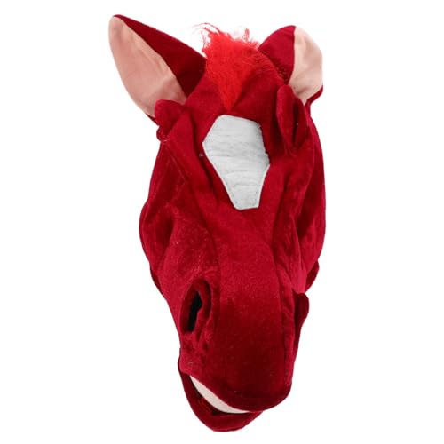 Holibanna Horse Head Cap Realistisches Cosplay Party Kostümzubehör Leicht Atmungsaktiv Vielseitig für Neujahr Feier Bühne Theater Verkleidung von Holibanna