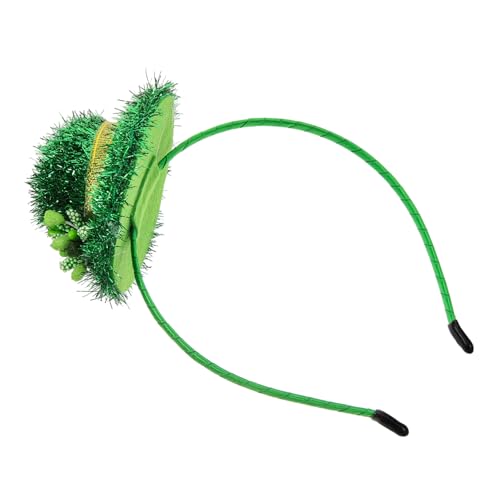 Holibanna irisches Stirnband haarschmuck mütze st. Patricks Haarreifen St. Patricks Stirnband Mini-Blumenstrauß Zylinder Hutförmiges Stirnband Festival-Kopfschmuck Erwachsener schmücken Kind von Holibanna