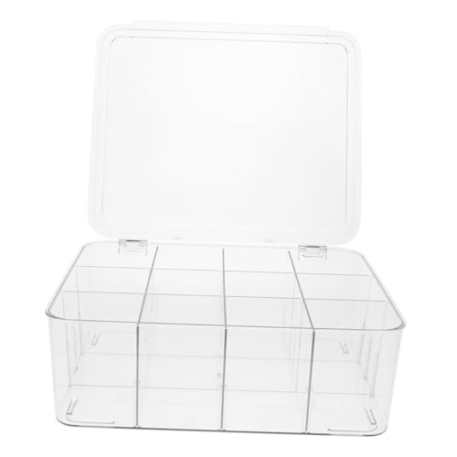 Holibanna Karten Aufbewahrungsbox mit Fächern Transparente Abnehmbare Trennwände für Einfache Organisation für Visitenkarten Spielkarten und Kreditkarten Leicht und Tragbar für Büro Reisen von Holibanna