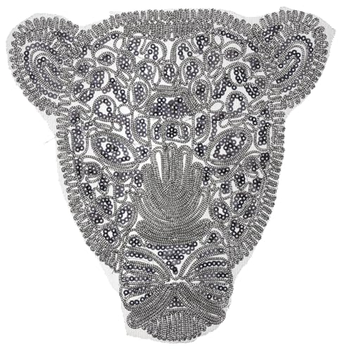 Holibanna Leopard Kopf Aufnäher Bestickter Flicken zum Aufnähen DIY Kleidung Applikation Tiermotiv für Jeans Jacken und Textilien Langlebig und Praktisch von Holibanna