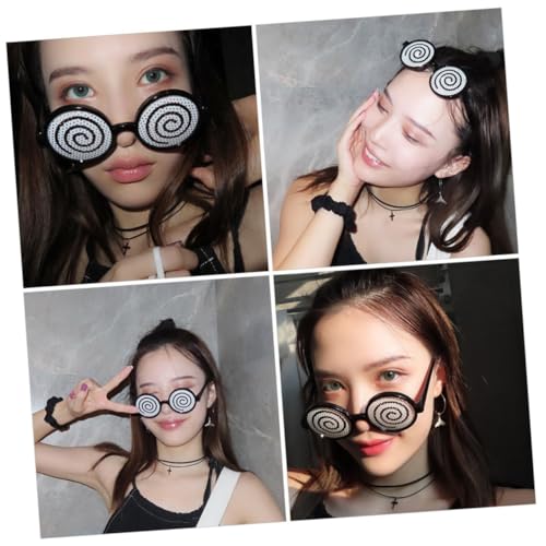 Holibanna Lustige Party Sonnenbrille Runde Kunststoffbrille Leicht und Angenehm für Karneval Kostümfest Foto Requisiten Erwachsene und Jugendliche von Holibanna