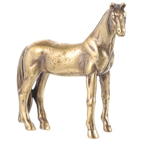 Holibanna Messingpferd Ornament Tischdekoration Vintage Pferdestatue aus Hochwertigem Material für und Wohnraumgestaltung Langlebig von Holibanna