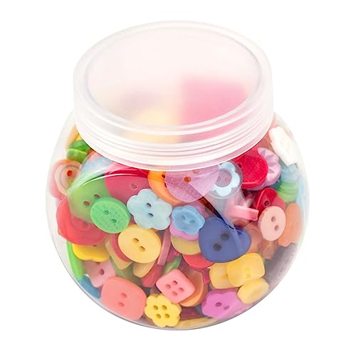 Holibanna Mini Harzknöpfe DIY Materialien Verschiedenen Formen für Nähprojekte und Handarbeiten für Scrapbooking Puppenkleidung und Mehr von Holibanna