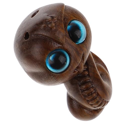 Holibanna Mini Schlangenfigur Sandelholz Handgefertigte Schlangenstatue Feng Shui Anhänger für Jahr der Schlange Dekoratives Accessoire mit Design Glücksbringer von Holibanna