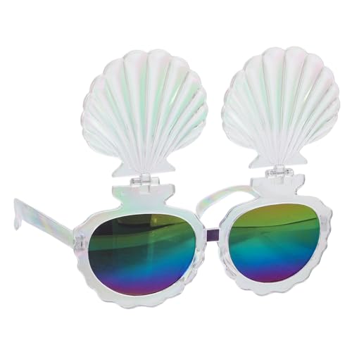 Holibanna Muschelbrille Sommerparty Originelle Brille Muschel Luau Party Zubehör Luau Party Brille Hawaii Brille Requisiten Hawaii Party Zubehör von Holibanna