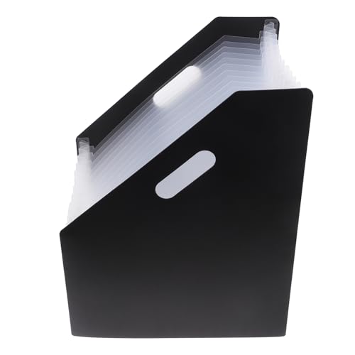 Holibanna Ordner Organpaket Office-Datei-Organizer Desktop-Datei-Organizer klein tragbar dokumentenordner aktenordner Organizer aus Tonpapier Akkordeon-Datei-Organizer vertikal pp Black von Holibanna