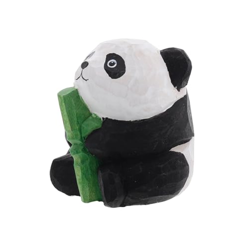 Holibanna Panda-Ornamente Aus Holz Panda-skulptur Tischfiguren Süße Pandafiguren Holzfiguren Tierfiguren Aus Holz Figur Auto Ornament Panda-Figuren Tierstatuen Simulation Panda Hölzern von Holibanna