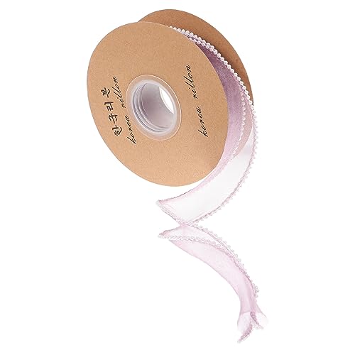 Holibanna Perle Meerjungfrau breit Hochzeit Braut- Dekoration gestaltetes Geschenkband Paketband für den täglichen Gebrauch Bänder für Blumensträuße Festival-Handwerksband Polyester Lavendel von Holibanna