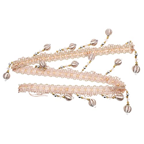 Holibanna Perlen Fransen Besatz für Vorhänge und Sofas Dekorativer Trim Hochwertigem Material Anpassbar für Hochzeiten Feste und Wohnräume Beige Holibanna Perlen Fransen Besatz für Vorhänge und Sofas Dekorativer Trim Hochwertigem Material Anpassbar für Hochzeiten Feste und Wohnräume Beige von Holibanna