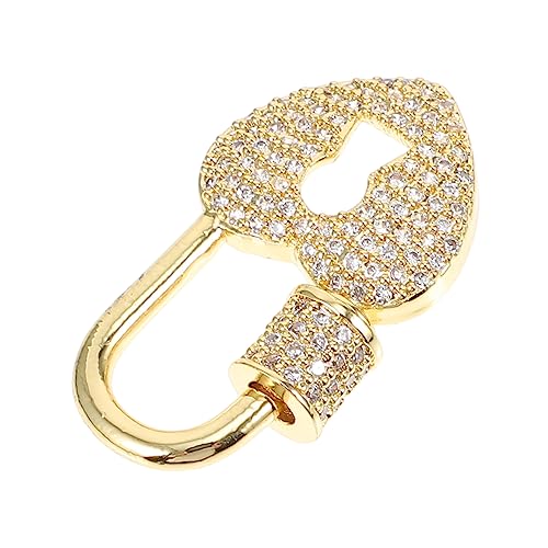 Holibanna Praktischer Diy Schmuckverschluss Gold für Robuster und Eleganter Herzschloss Verschluss für Ihre Schmuckherstellung und Bastelprojekte von Holibanna
