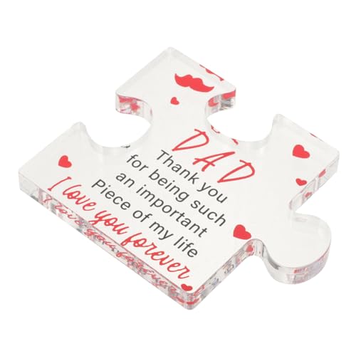 Holibanna Puzzle Plakette für Papa Einzigartiges Dekorationsschild zur Transparentes für Vatertag und Besondere Anlässe Kreatives Schreibtisch Accessoire Holibanna Puzzle Plakette für Papa Einzigartiges Dekorationsschild zur Transparentes für Vatertag und Besondere Anlässe Kreatives Schreibtisch Accessoire von Holibanna