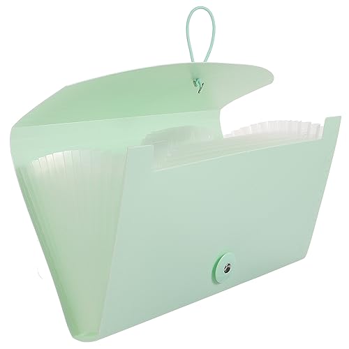 Holibanna B6 Akkordeon Rechnungshalter Quittungsordner aus Kunststoff Coupon Organizer für Rechnungen Dokumenten Organizer mit Druckknopf Leicht und Langlebig für Büro und Haushalt von Holibanna