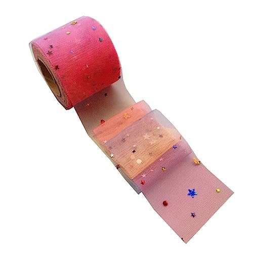 Holibanna Regenbogen Tüllband mit Stern und Monddesign Handgemachtes Diy Gauze Ribbon für Haarschmuck Kleidung und Bastelprojekte Rosé Holibanna Regenbogen Tüllband mit Stern und Monddesign Handgemachtes Diy Gauze Ribbon für Haarschmuck Kleidung und Bastelprojekte Rosé von Holibanna