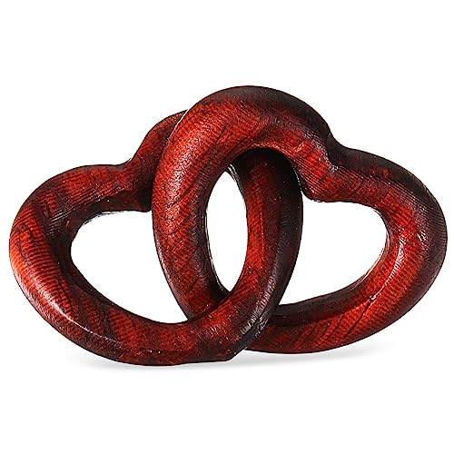 Holibanna Romantisches DIY Holzherz mit Doppeltem Verschluss Armband Zubehör für Bastelarbeiten Natürliche Holzfarbe für und Dekoration von Freundschaft und Liebe von Holibanna