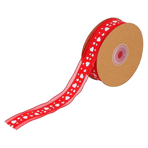 Holibanna Rotes Geschenkband mit Liebesmuster Dekoband für Hochzeit DIY Verpackung Valentinstag Weihnachten und Festtagsdekoration Holibanna Rotes Geschenkband mit Liebesmuster Dekoband für Hochzeit DIY Verpackung Valentinstag Weihnachten und Festtagsdekoration von Holibanna