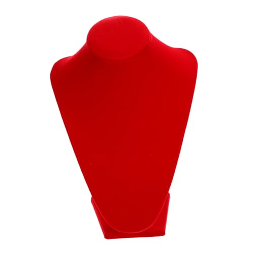 Holibanna Rotes Halsketten display Samt Schmuckständer Kompakt Elegant für Ketten Anhänger Damen Geburtstagsgeschenk Schmuckpräsentation von Holibanna