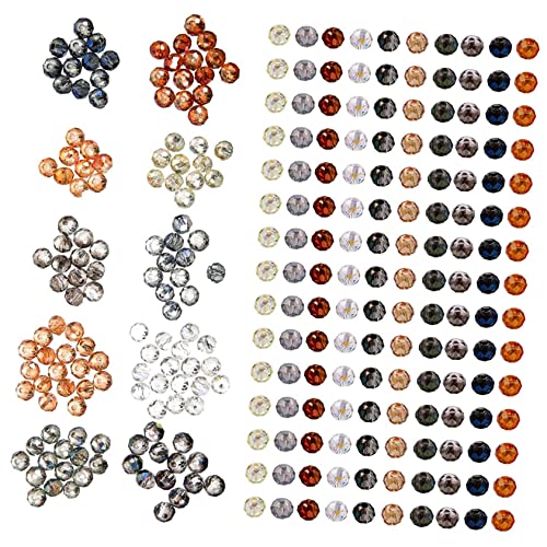 Holibanna Runde Glasperlen für Schmuck DIY Bastelperlen Vielseitige Facettierte Glasperlen zum Auffädeln für Armbänder Halsketten und Dekorationen von Holibanna