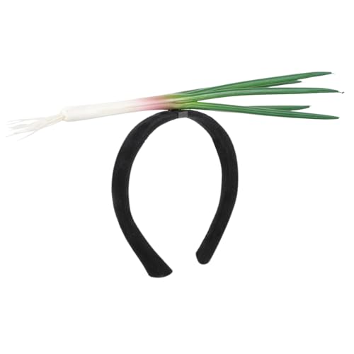 Holibanna Schalotten-stirnband Gemüse-kostüm-kopfbedeckung Neuheit Hair Hoops Lustiges Frühlingszwiebel-stirnband Frühlingszwiebel-kopfbedeckung Haarschmuck Für Damen Partystirnband Plastik von Holibanna