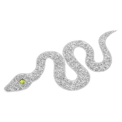 Holibanna Schlangen Glitzer Aufnäher Bügelbild mit Strass für Kleidung Taschen Hüte und Schuhe Diy Applikation Einzigartiges Snake Design Stoff für Projekte von Holibanna