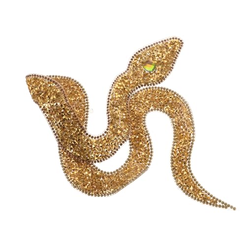 Holibanna Schlangen Patch Aufnäher mit Strass für Kleidung Dekorative Applikation zum Aufbügeln Vielseitig Einsetzbar für Shirts Mäntel Taschen und Mehr von Holibanna