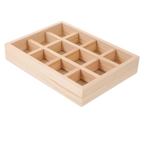Holibanna Schmuck-organizer-tablett Mit 12 Fächern – Schmuckaufbewahrungsschale Aus Holz Zur Präsentation Dekorative Schale Ohrringhalter Kommode Schmücken Holibanna Schmuck-organizer-tablett Mit 12 Fächern – Schmuckaufbewahrungsschale Aus Holz Zur Präsentation Dekorative Schale Ohrringhalter Kommode Schmücken von Holibanna