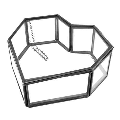 Holibanna Schmuckschatulle und Kupfer Dekorativer Schmuckhalter mit Transparentem Gehäuse Staubgeschützt als Aufbewahrungsbox für Ringe Ohrringe Halsketten für Besondere Anlässe Holibanna Schmuckschatulle und Kupfer Dekorativer Schmuckhalter mit Transparentem Gehäuse Staubgeschützt als Aufbewahrungsbox für Ringe Ohrringe Halsketten für Besondere Anlässe von Holibanna