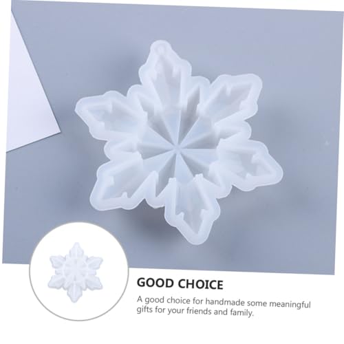 Holibanna Schneeflocken Silikonform DIY Epoxidharz Gießform Kreative Anhänger Bastelform Wiederverwendbar Sicher für Schmuck Herstellung von Holibanna