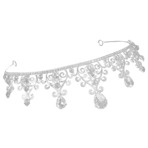 Holibanna Silberne Barock mit Funkelnden Strasssteinen Eleganter Haarschmuck für Frauen Vielseitiges Hochzeit Accessoire Handgefertigtes Tiara Diadem für Festliche Anlässe und Partys von Holibanna