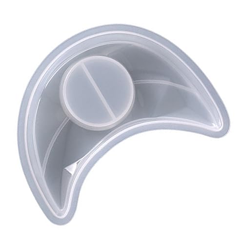 Holibanna Silikon Teelichthalterform für Harz DIY Mondform Flexible Gießform für Bastelprojekte für Kerzenhalter und Dekorationen Zuhause von Holibanna