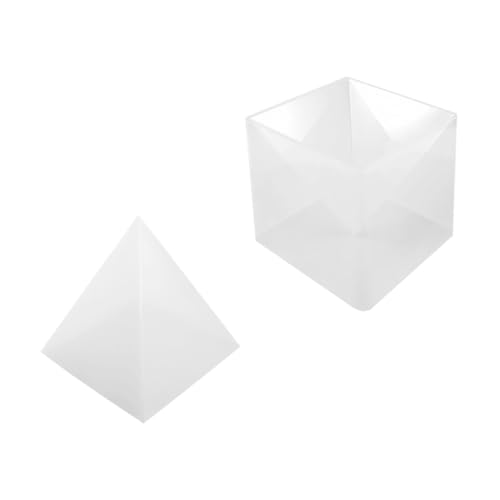 Holibanna Silikonform DIY Pyramide Gießform Lebensmittelecht Flexible Dekorationsform mit Sockel für Harz Schmuckbasteln Desktop Deko und Handwerk von Holibanna