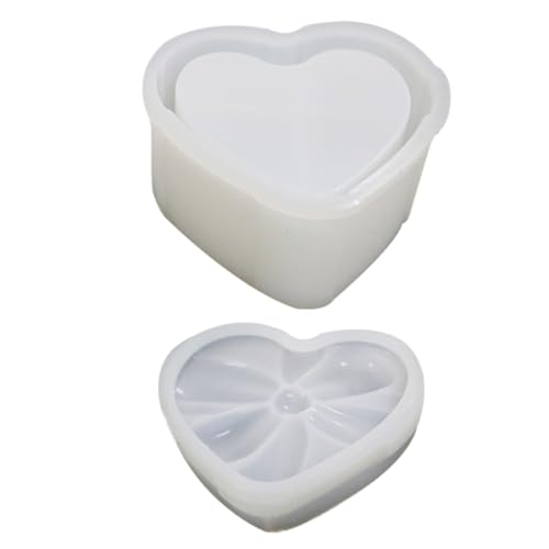 Holibanna Silikonform Herzform Schmuckbox Gießform mit Schleifen Deckel Flexible Wiederverwendbare DIY Aufbewahrungsbox für Epoxidharz Bastelset für Kreative Geschenkboxen und Dekoration Holibanna Silikonform Herzform Schmuckbox Gießform mit Schleifen Deckel Flexible Wiederverwendbare DIY Aufbewahrungsbox für Epoxidharz Bastelset für Kreative Geschenkboxen und Dekoration von Holibanna