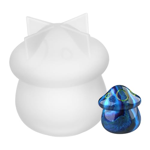 Holibanna Silikonform Pilz Aufbewahrungsdose mit Deckel Epoxidharz Gießform Kleine Runde Resin Form für Schmuck und Bastelprojekte Antihaftbeschichtet Sicher und Langlebig von Holibanna