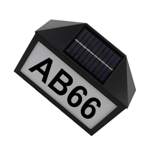 Holibanna Solarbetriebene Hausnummernleuchte Warmweiß Energiesparend LED Leuchtendes Türschild Außen Wandlampe Einfach Installation Sichtbar Dunkelheit von Holibanna