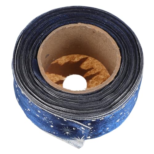 Holibanna Sterngarn-Verpackungsband Dekorationen funkelnd Kuchen Blumen- dünn geburtstagsdekoration geschenkband geschenkverpackung schwarzer Tüllstoff Tüllband schwarzer Glitzertüll Nylon von Holibanna