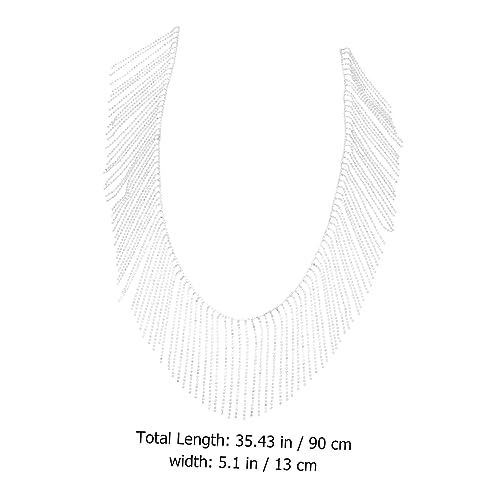 Holibanna Strass Kette mit Quasten für Bastelarbeiten Lange Funkelnde Kleidungsaccessoires für Kreative Projekte und Designs von Holibanna