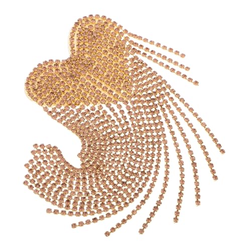 Holibanna Strass Patches zum Aufbügeln Herz Applikation Funkelnde Kleidungsdekorationskette für DIY Bastelprojekte zum Reparieren von Kleidung und Accessoires von Holibanna