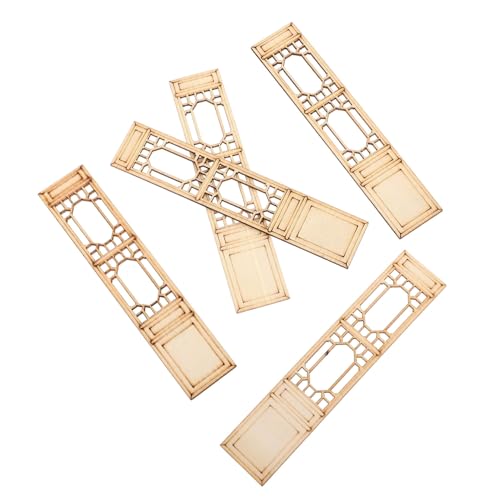 Holibanna Stück Minifenster Drinnen Schmücken Miniaturen Bausatz Kind Leer Holzhandwerksscheiben Mini-türstütze Dekorative Holzscheibe Holz-graffiti-chips Diy Zubehör Hölzern von Holibanna