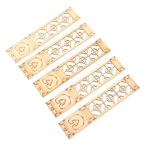 Holibanna Stück Minifenster Leerzeichen Kind drinnen Basteln Miniatur toys hühner woodcarver geschenkeidee holzpuzzle Mini-Türstütze leere Holzscheibe DIY-Material hölzern von Holibanna