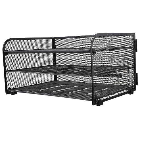 Holibanna Stufiger Papierablage Organizer Stapelbar Abnehmbar für Schreibtisch und Büro zur Aufbewahrung von Dokumenten Ordnern und Büromaterialien von Holibanna