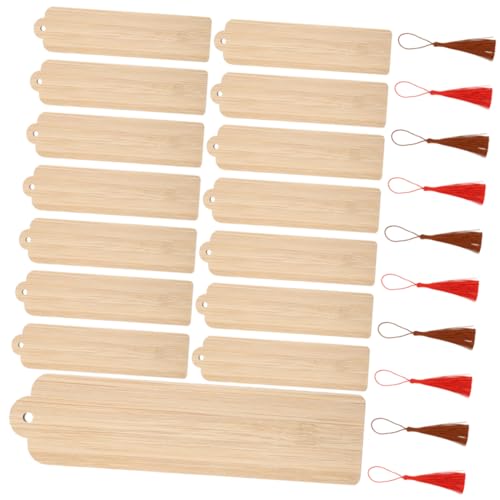 Holibanna Teiliges Blanke Bambus Lesezeichen mit Roten und Braunen Quasten Glatte Kanten DIY Kreative Bastelanhänger für Erwachsene zum Bemalen und Gravieren Holibanna Teiliges Blanke Bambus Lesezeichen mit Roten und Braunen Quasten Glatte Kanten DIY Kreative Bastelanhänger für Erwachsene zum Bemalen und Gravieren von Holibanna