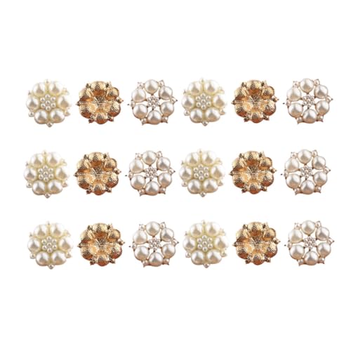 Holibanna Teiliges DIY Haarschmuck mit Legierungsbasis Perlen und Strass Vielseitige Broschen Patches für Haarnadeln und Haarbänder Elegante Bastelaccessoires für Damen und Brautfrisuren von Holibanna