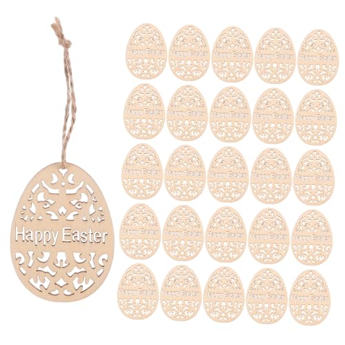 Holibanna Teiliges DIY Holzei aus Leichtem Unbehandeltem Holz zum Bemalen und Basteln mit Kindern für Osterdekoration Kreative Osterbasteleien und Kindgerechte Graffiti Spielzeuge von Holibanna