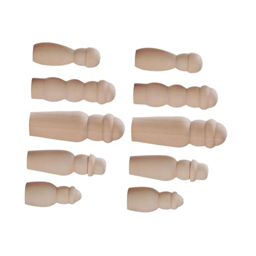 Holibanna Teiliges DIY Holzfiguren Naturbelassene Kleine Holzpuppen in Unbemalte Holzpuppen Körper für Basteln Bemalen und Kreative Holzhandwerke Puppenbausätze für Erwachsene von Holibanna